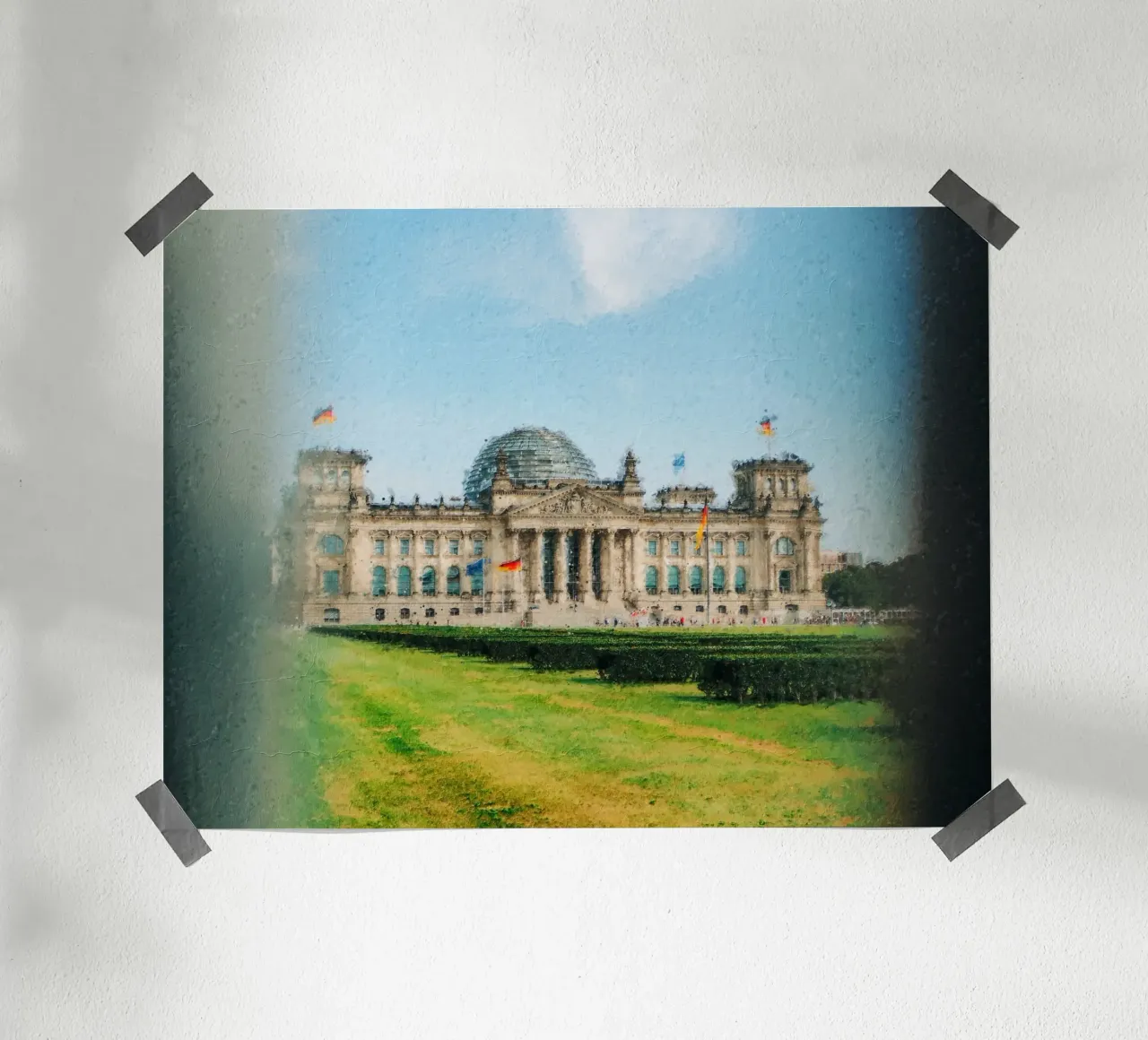 Stampa di Berlino - Pittura digitale della Porta di Brandeburgo poster da Berlin Moments