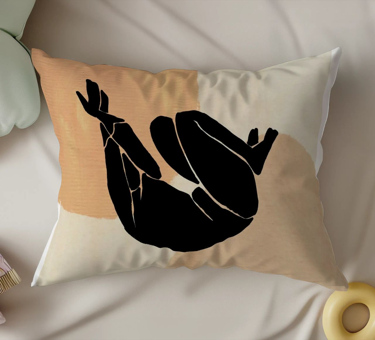L'Abstraction No 2 decorative cushion by treechild
