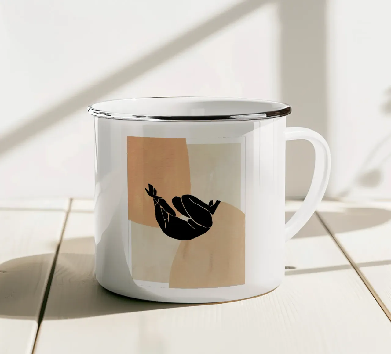 L'Abstraction No 2 mug en émail de treechild