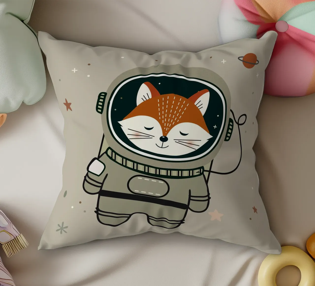 Fuchs Astronaut - Viaggio onirico nello spazio cuscino da namosh