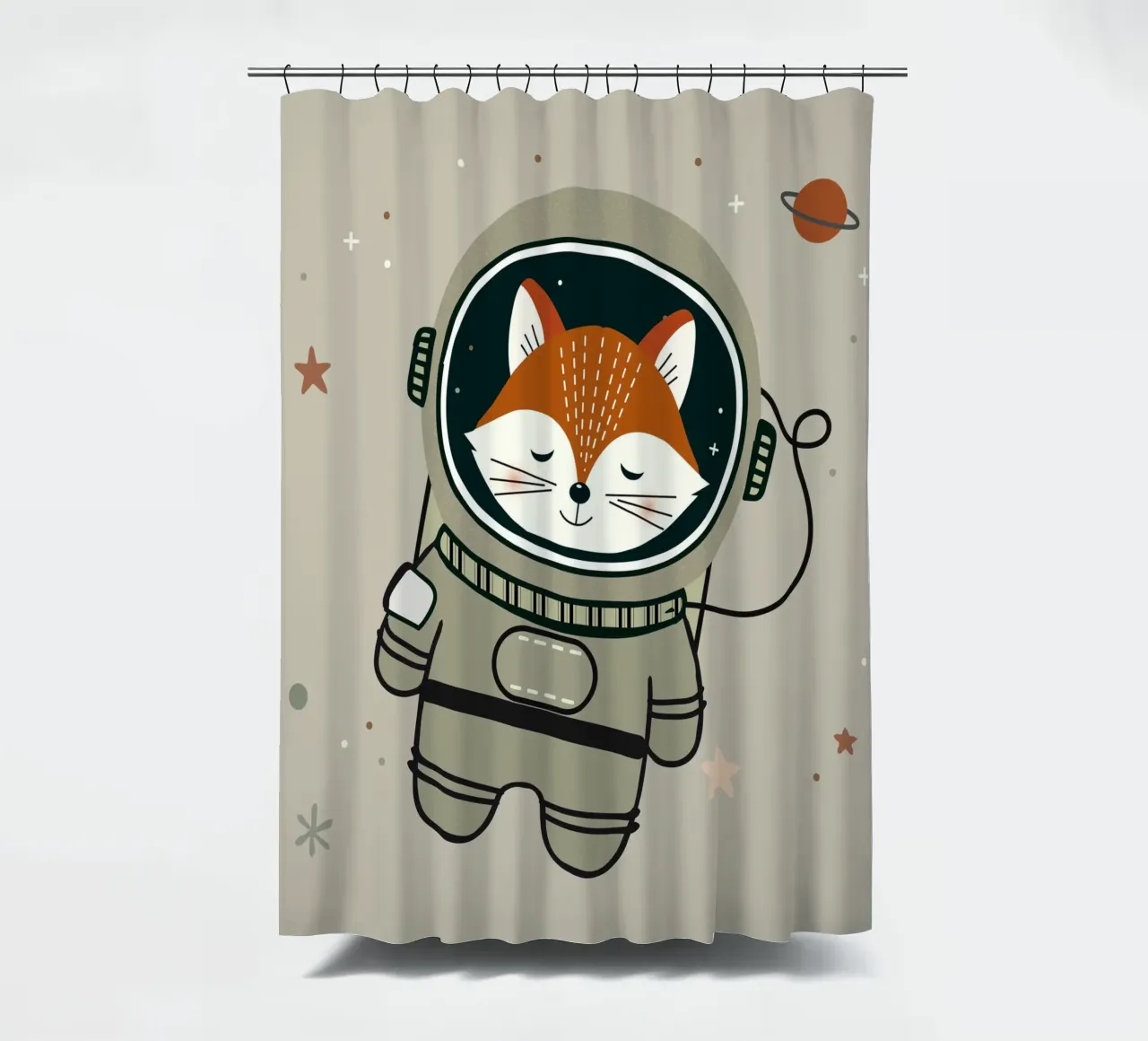 Fuchs Astronaut - Viaggio onirico nello spazio tenda da doccia da namosh