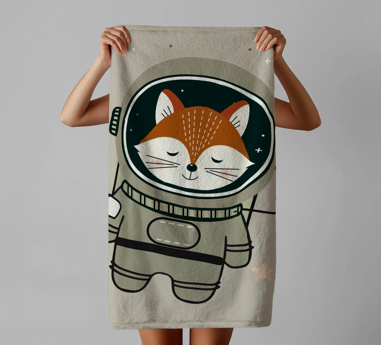 Fuchs Astronaut - Viaggio onirico nello spazio asciugamano da bagno da namosh