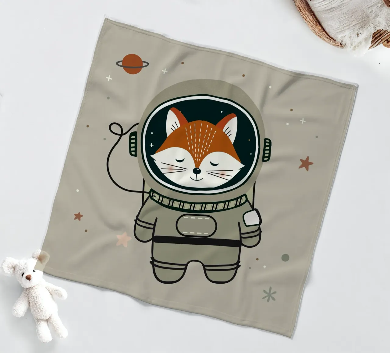 Fuchs Astronaut - Viaggio onirico nello spazio coperta in pile da namosh