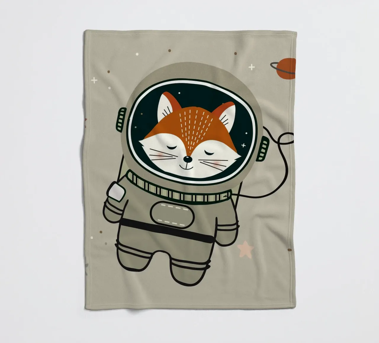 Fuchs Astronaut - Viaggio onirico nello spazio coperta in pile da namosh