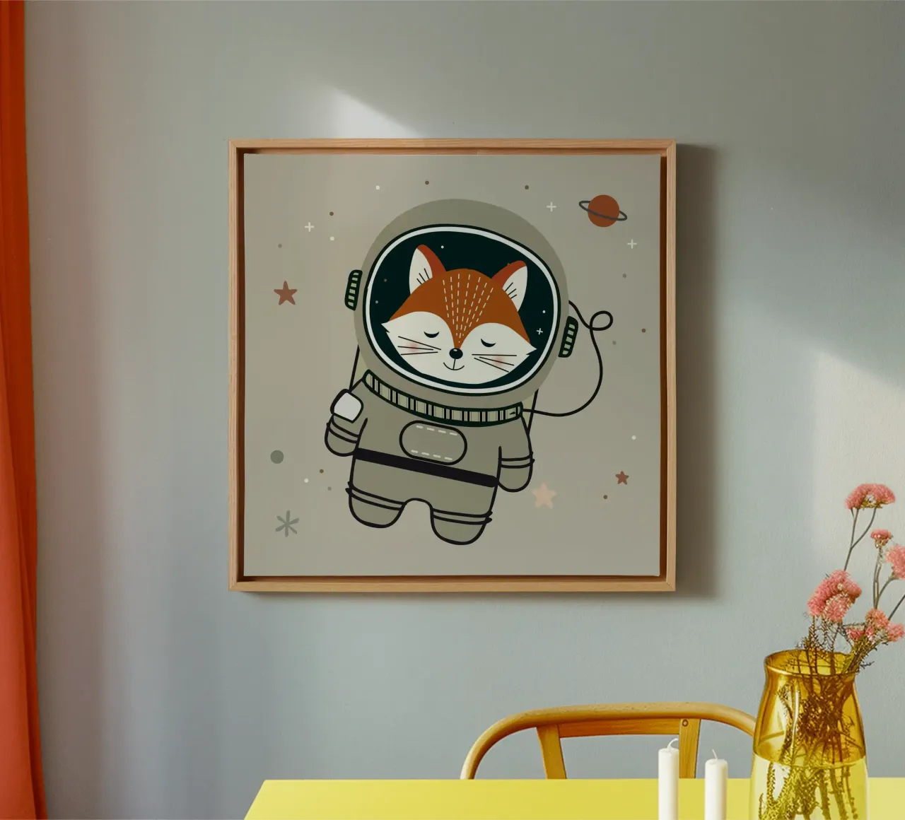 Fuchs Astronaut - Dreamlike journey into space canvas by namosh