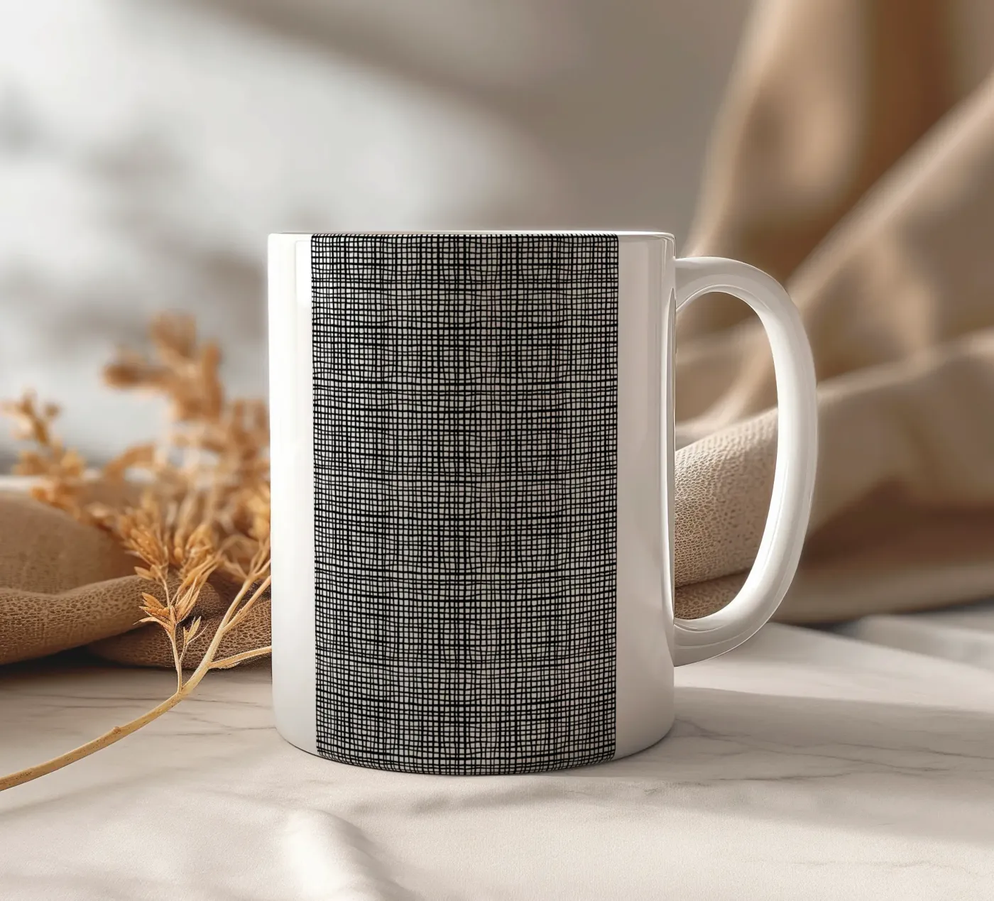 Grid ceramic mug by Charlotte Winter