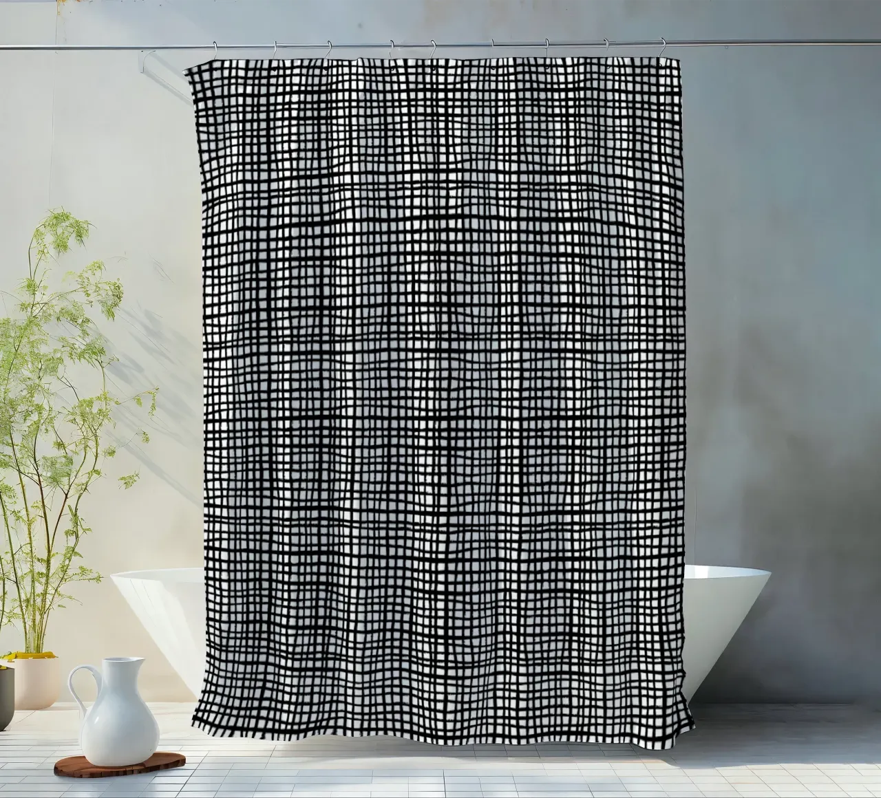 Grid Duschvorhang von Charlotte Winter