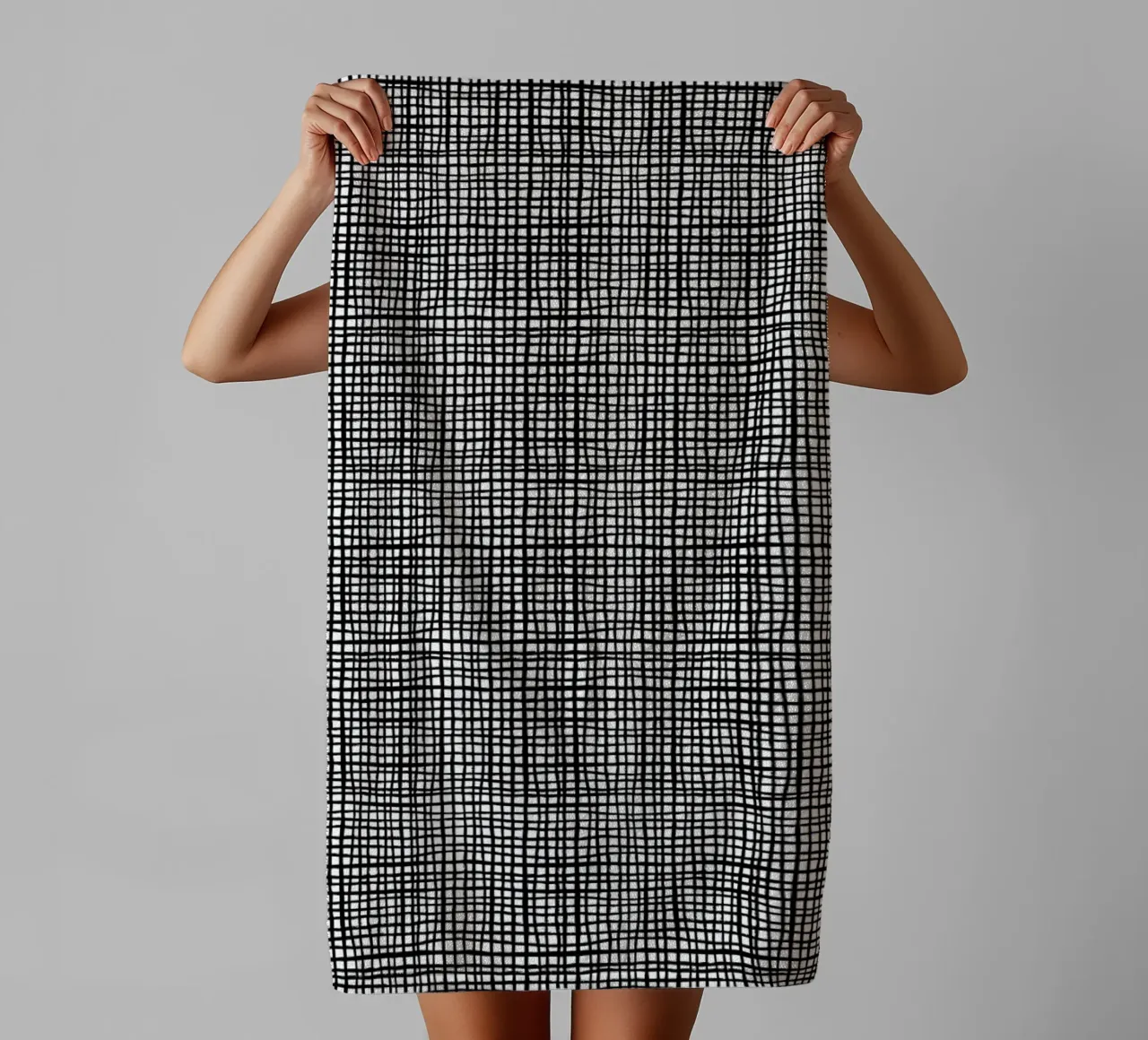 Grid towel by Charlotte Winter