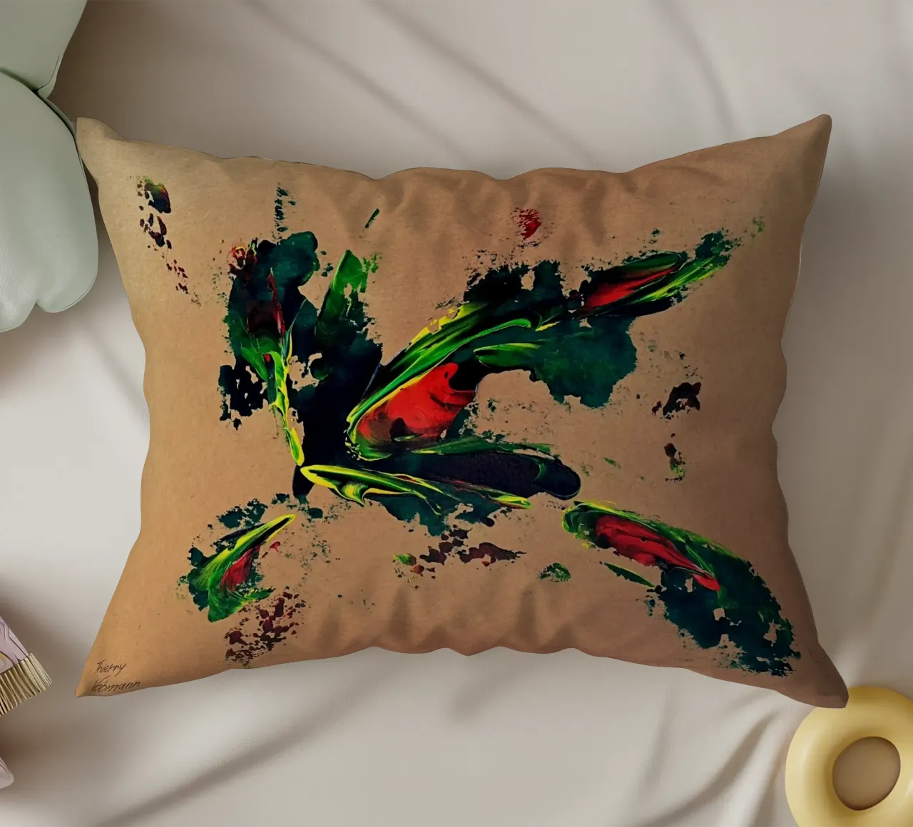 NATURAL STYLE 21 cuscino da Thierry Vobmann Abstract painting