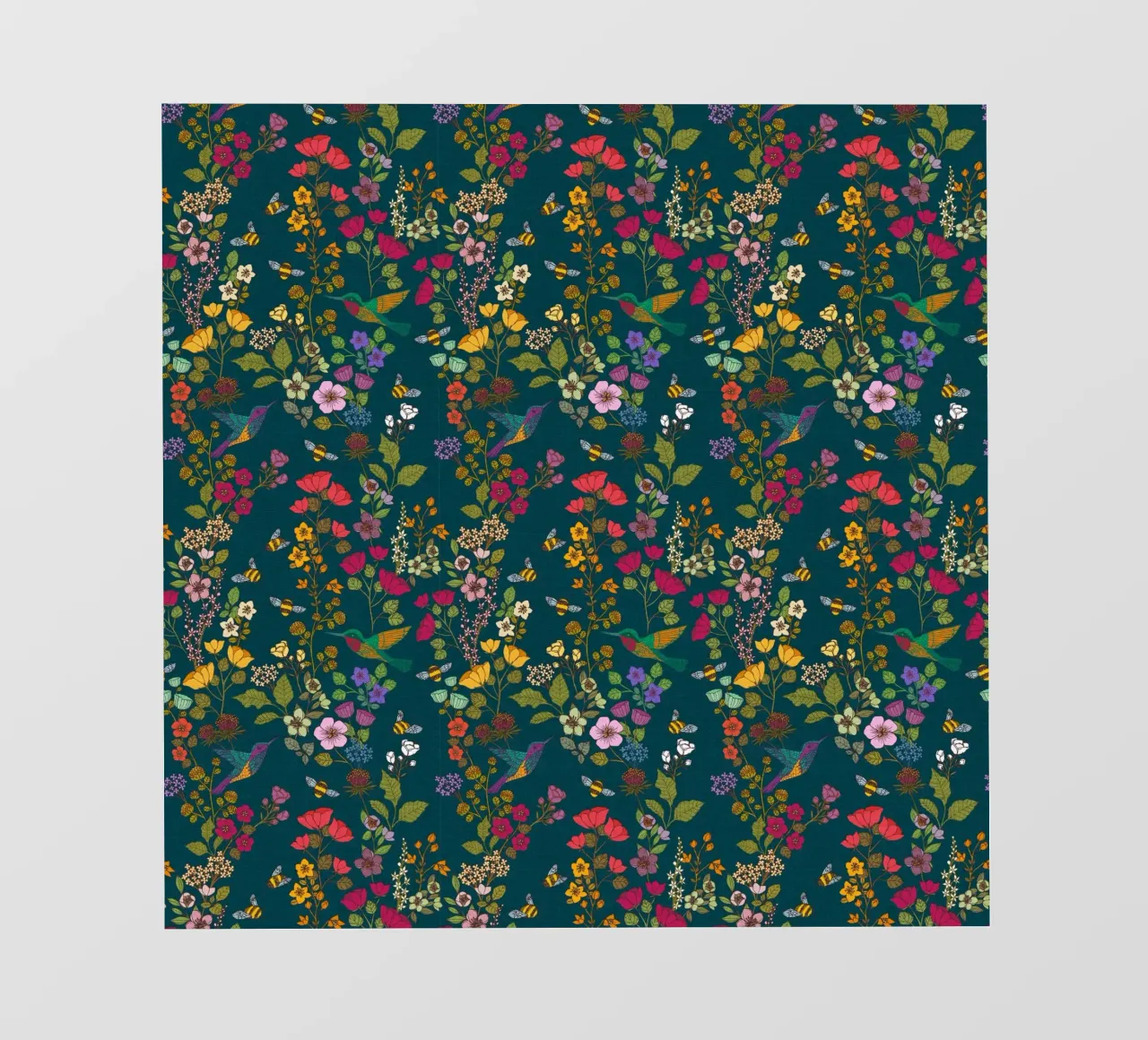 Cecilia Mok - Foresta di colibrì e api pellicola backlit da The Artcircle