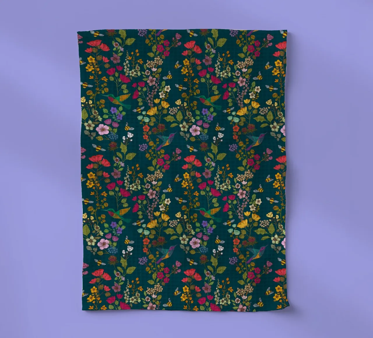 Cecilia Mok - Foresta di colibrì e api canovaccio da cucina da The Artcircle