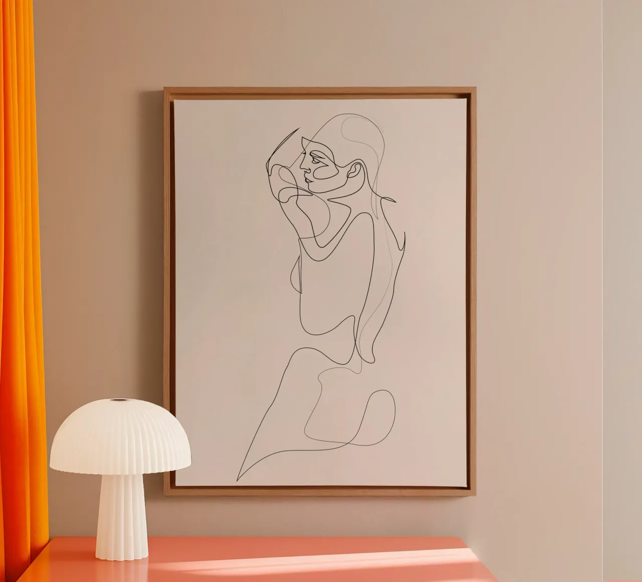 NIB20 Pastel tela con Cornice a cassetta da Addillum