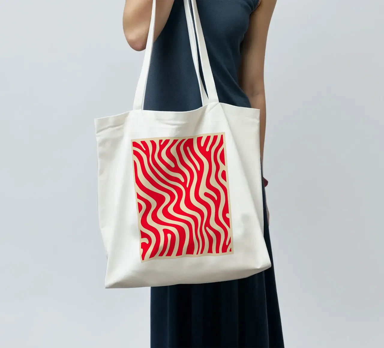 Pink Zebra Pattern borsa in juta da Autofocus