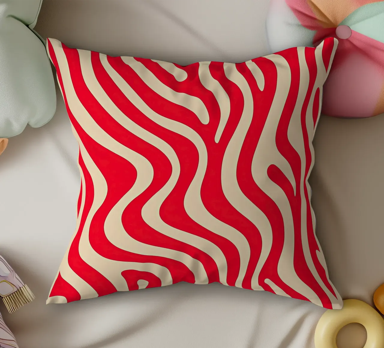 Pink Zebra Pattern cuscino da Autofocus