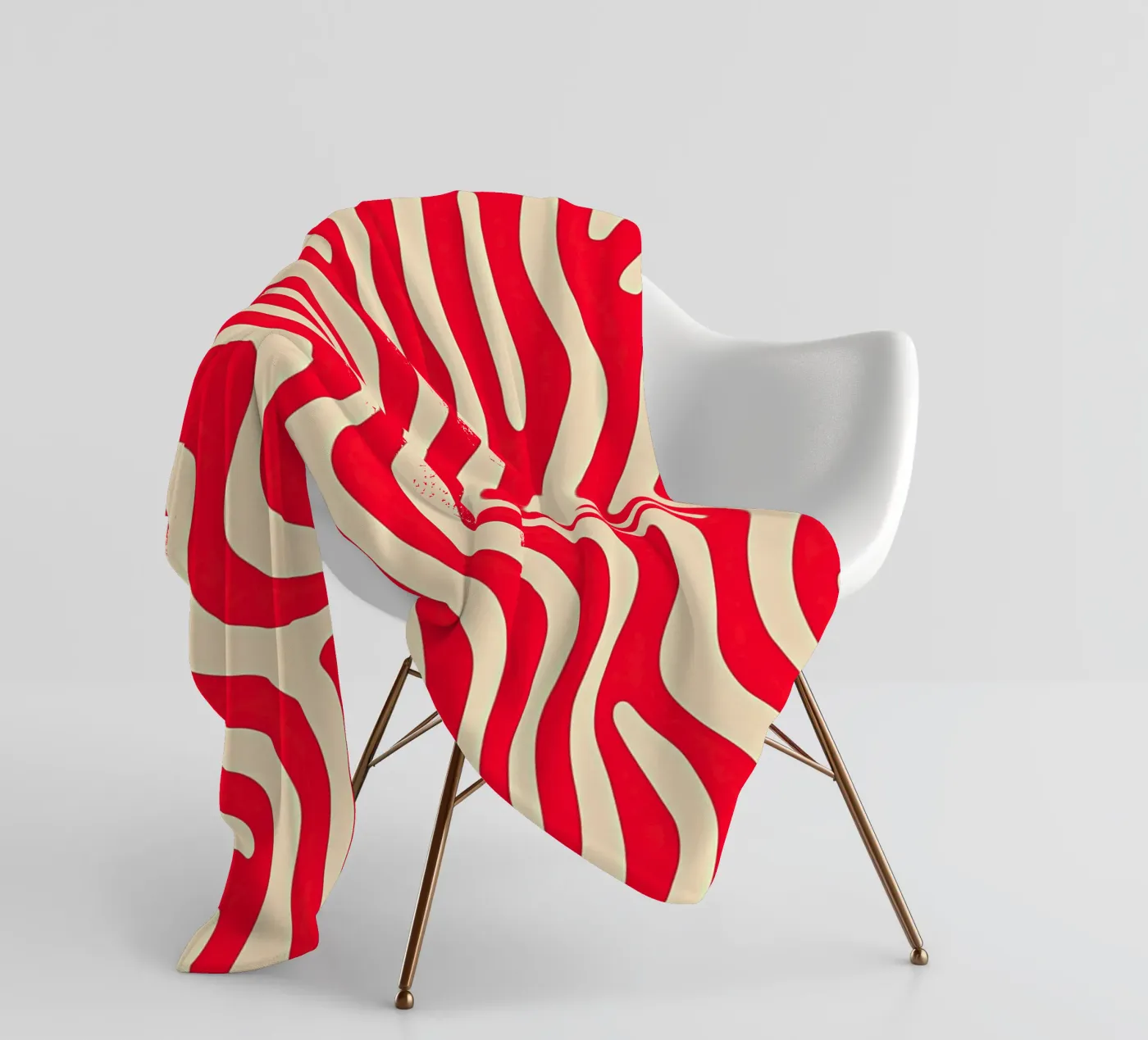 Roze zebrapatroon fleecedeken van Autofocus