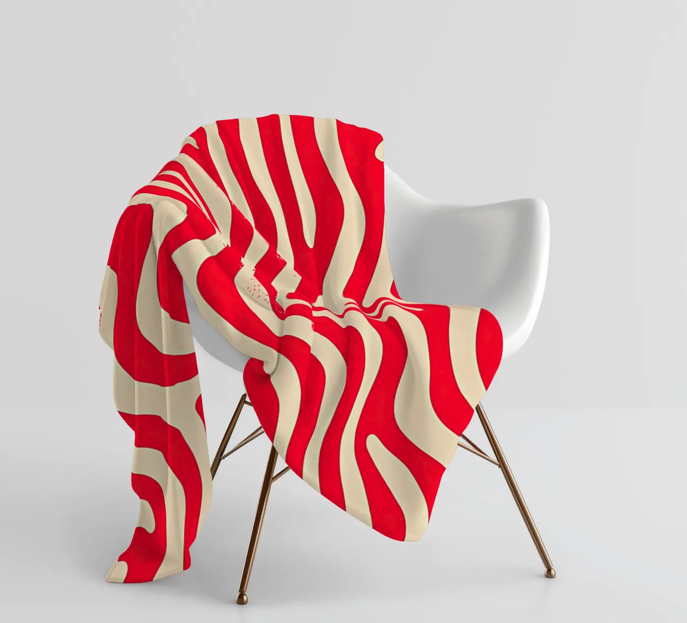 Roze zebrapatroon fleecedeken van Autofocus