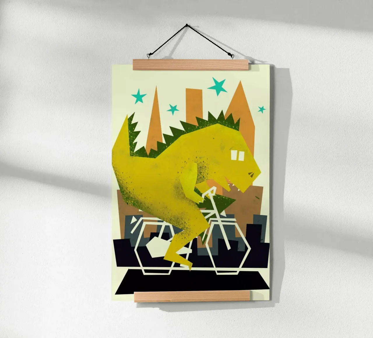 Godzilla Going To Town poster da Yetiland