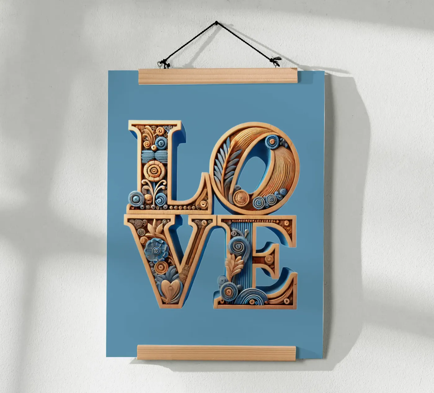 Love (Holz) poster da Digital Naive