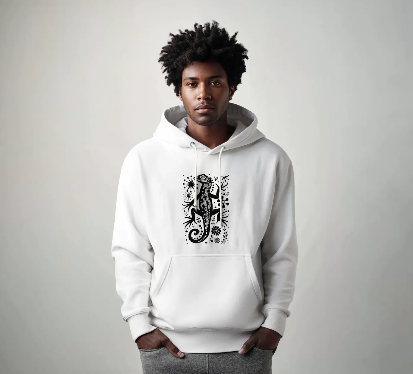 Eidechsen Muster Hoodie von Autofocus