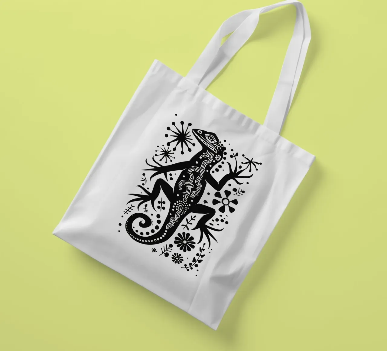 Lizard pattern tote bag by Autofocus