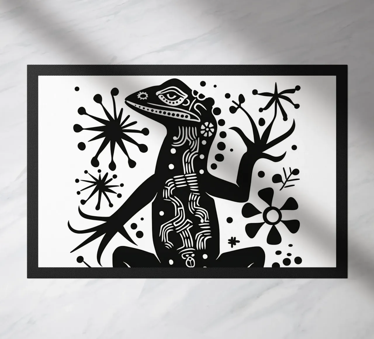 Lizard pattern doormat by Autofocus