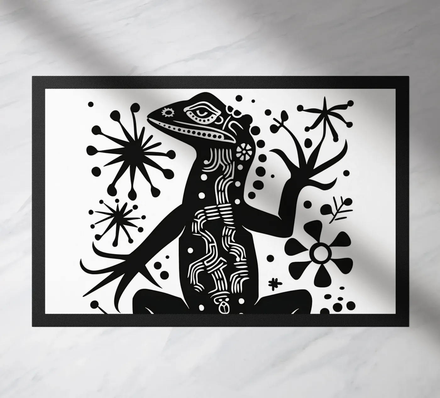 Lizard pattern deurmat van Autofocus