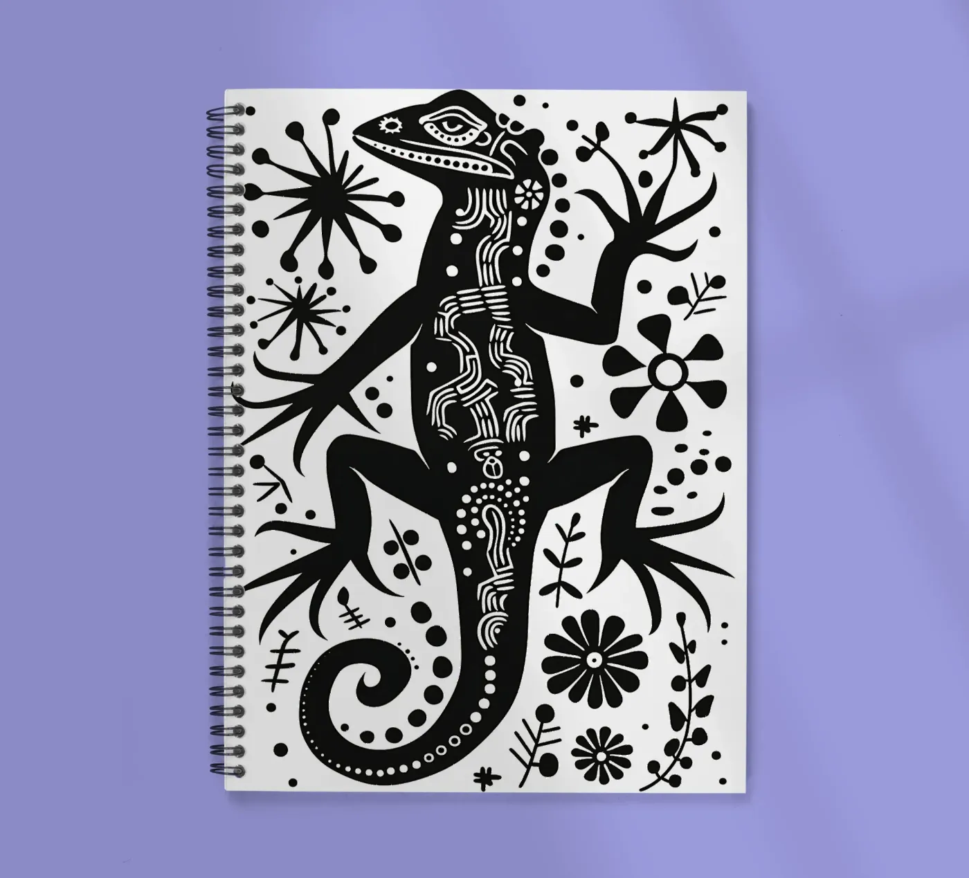 Lizard pattern spiral notebook by Autofocus