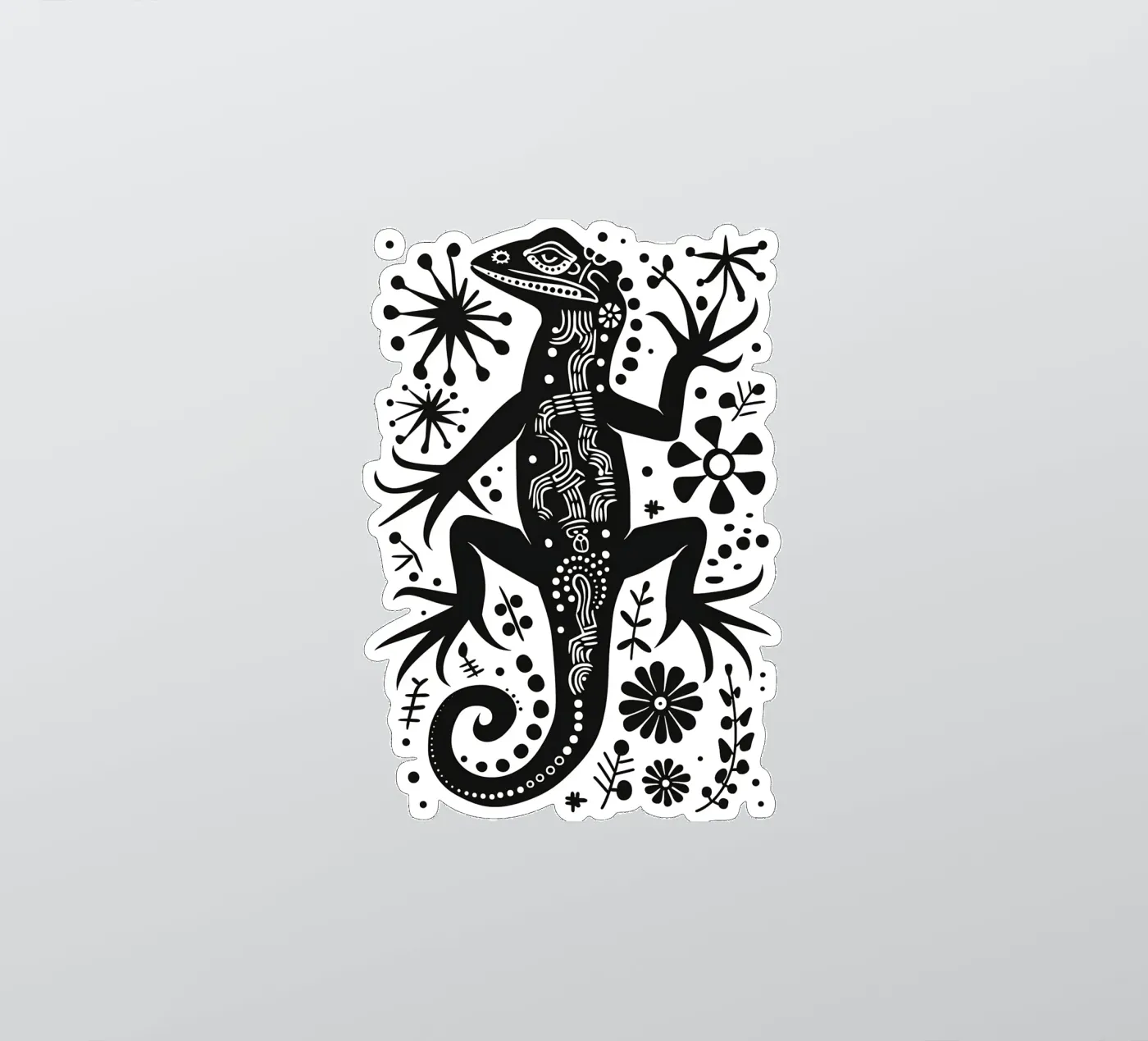 Modèle de lézard autocollant de Autofocus