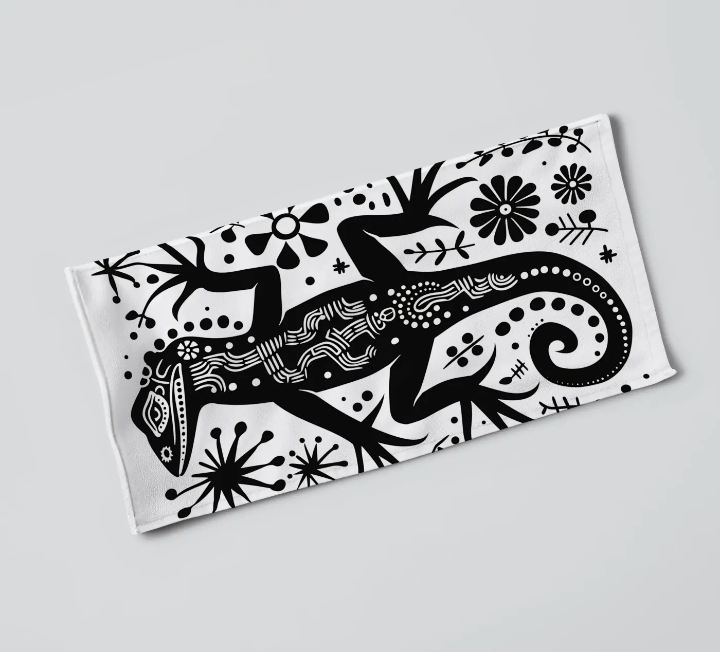 Lizard pattern towel by Autofocus