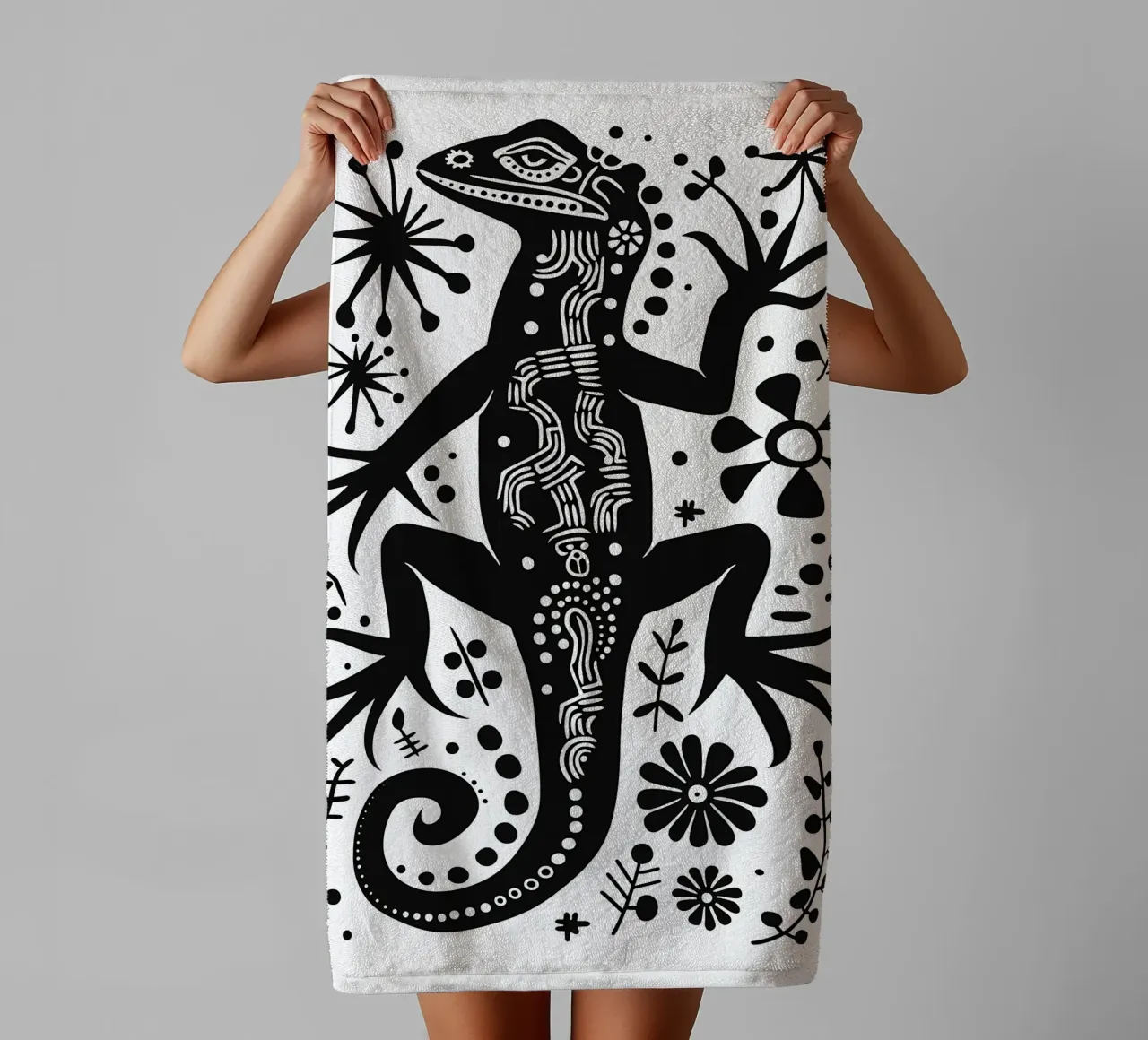 Lizard pattern serviette de bain de Autofocus