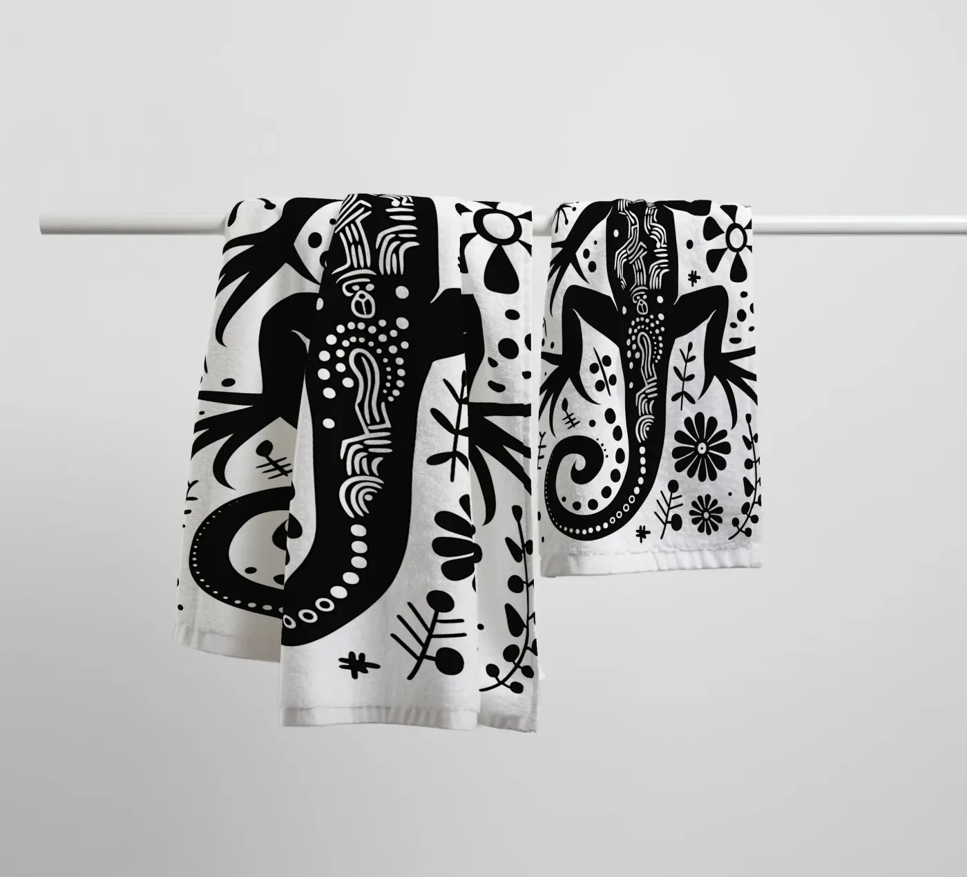 Lizard pattern towel by Autofocus