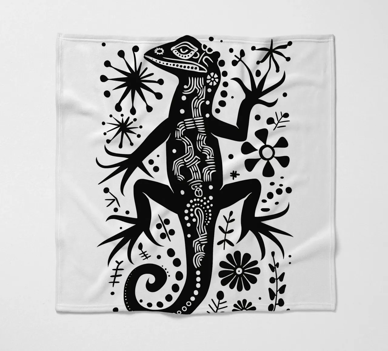 Lizard pattern fleece blanket by Autofocus