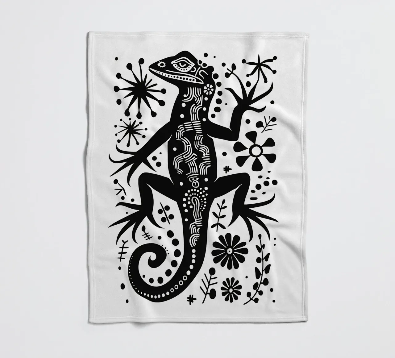 Lizard pattern fleece blanket by Autofocus