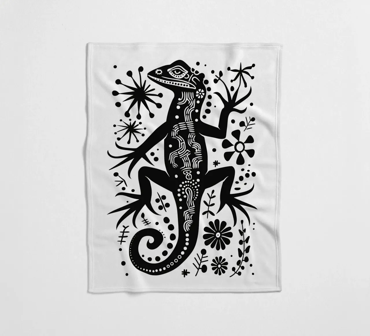 Lizard pattern fleece blanket by Autofocus