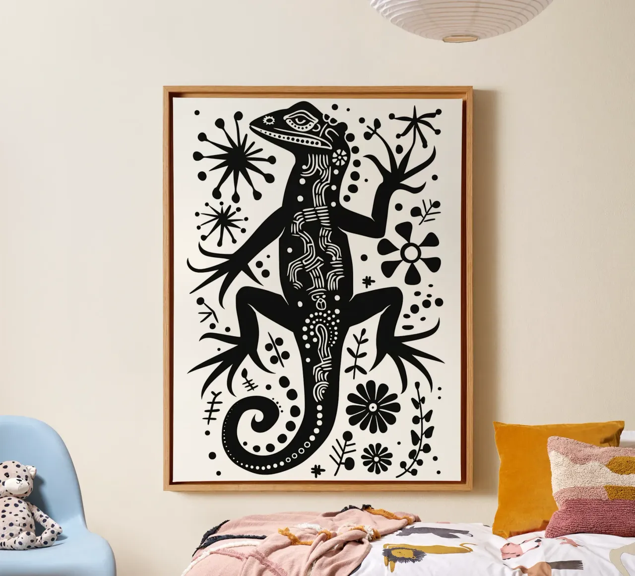Lizard pattern canvas by Autofocus