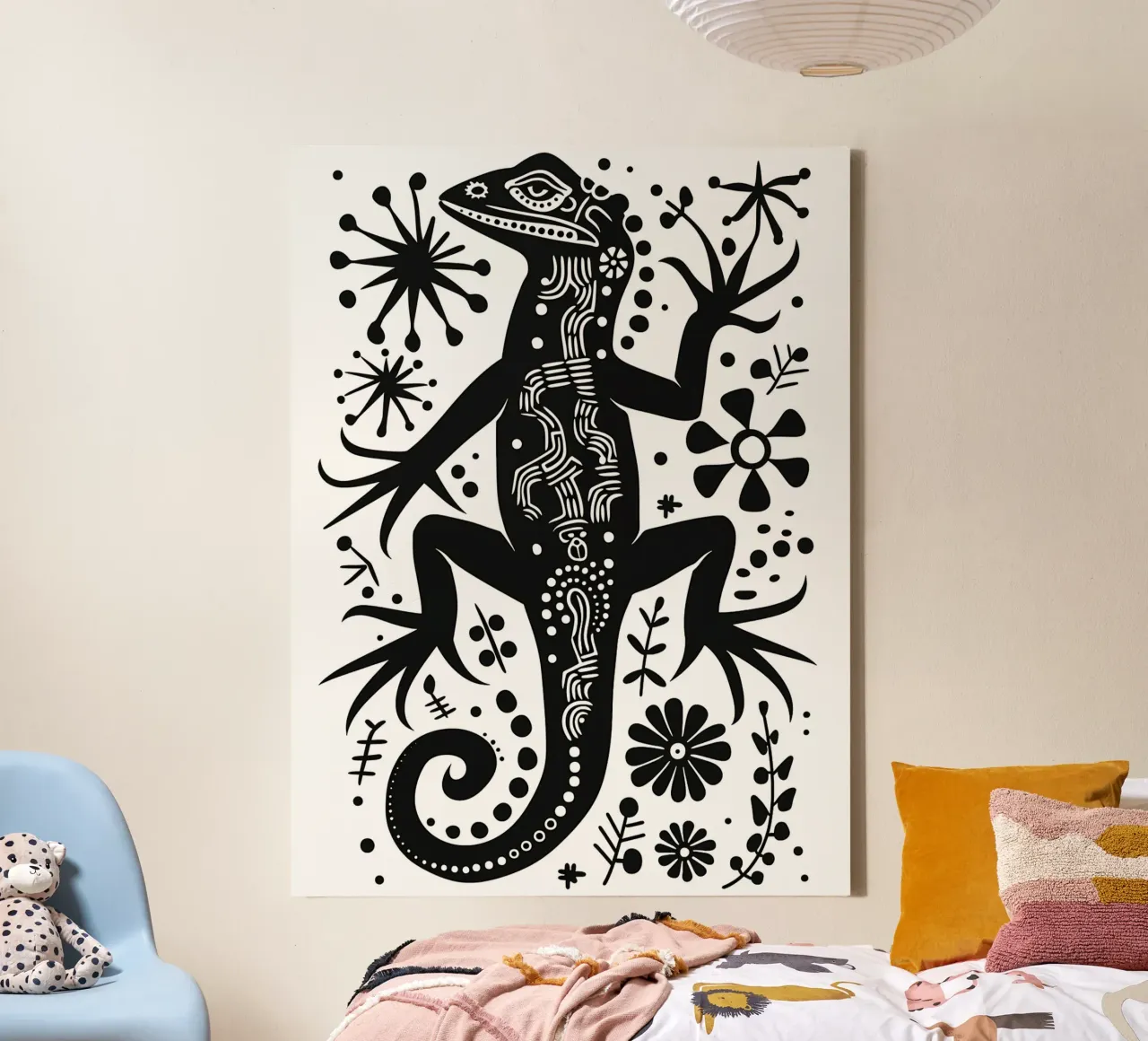 Lizard pattern canvas by Autofocus