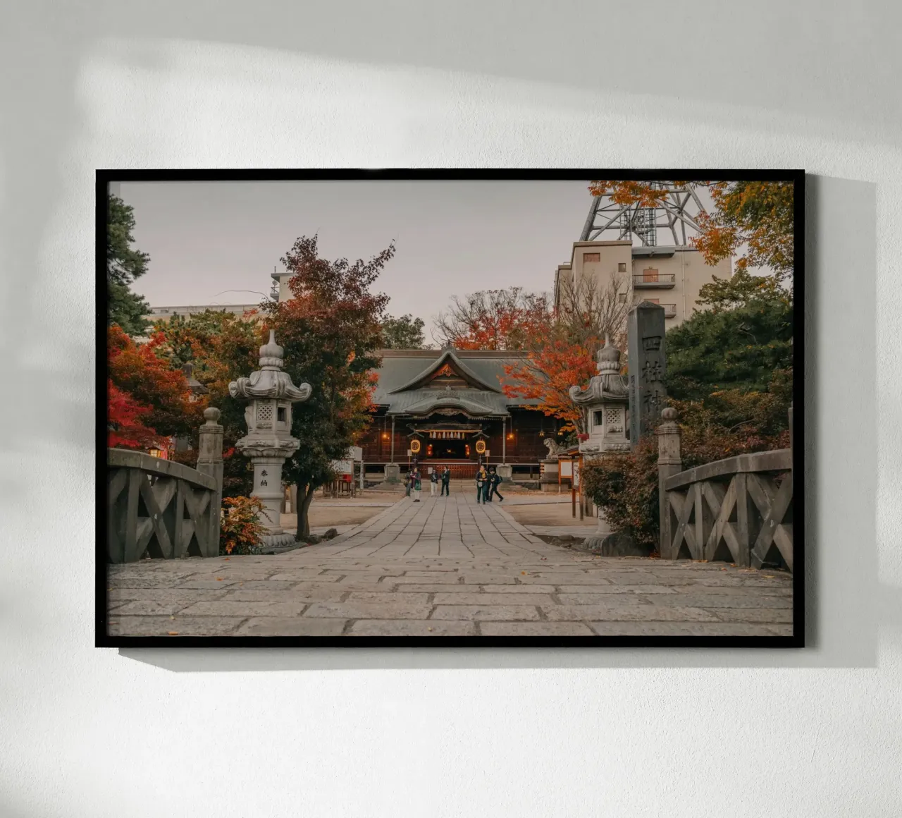 Santuario d'autunno a Matsumoto, Giappone poster con telaio in plastica da Marcel Bisig