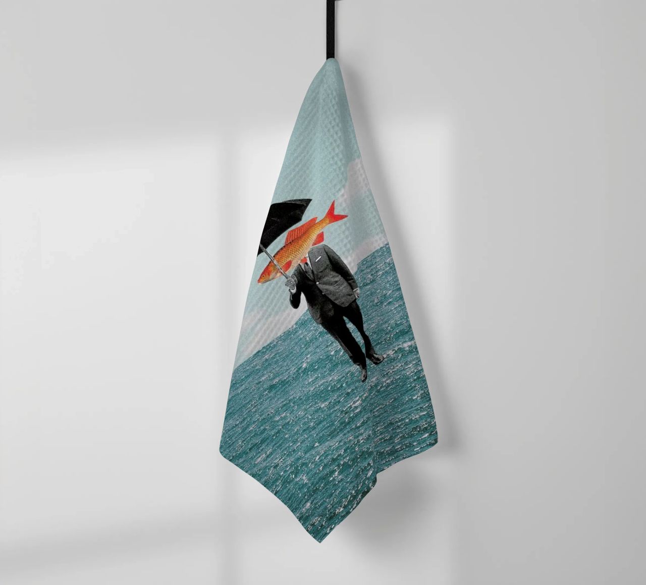 Can't Get Wet tea towel by Maarten Léon