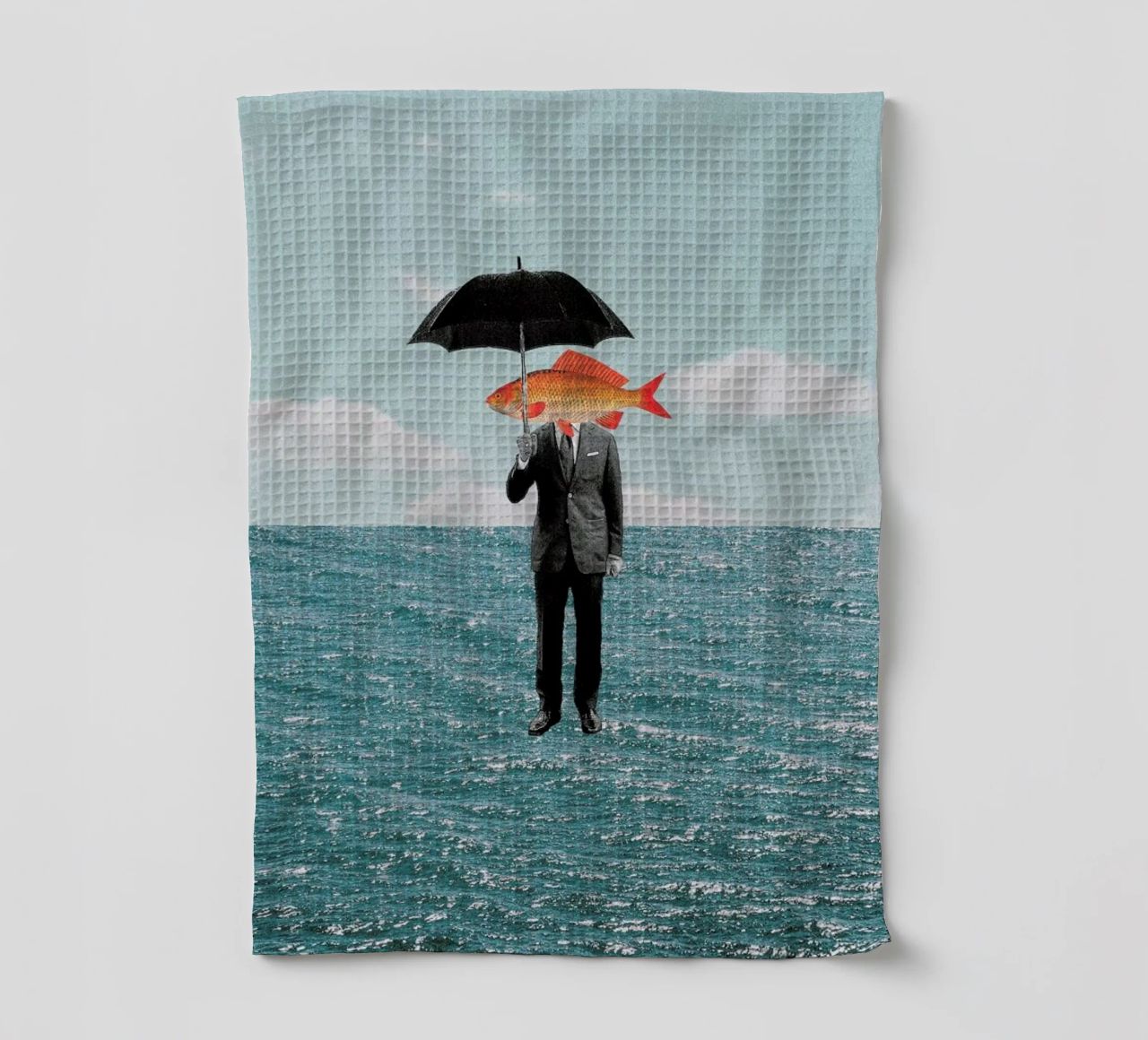 Can't Get Wet tea towel by Maarten Léon