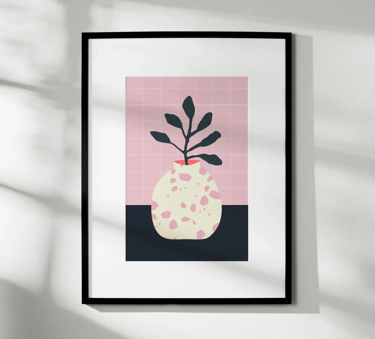 vase terrazzo rose poster con telaio in alluminio da STUDIO 4H37