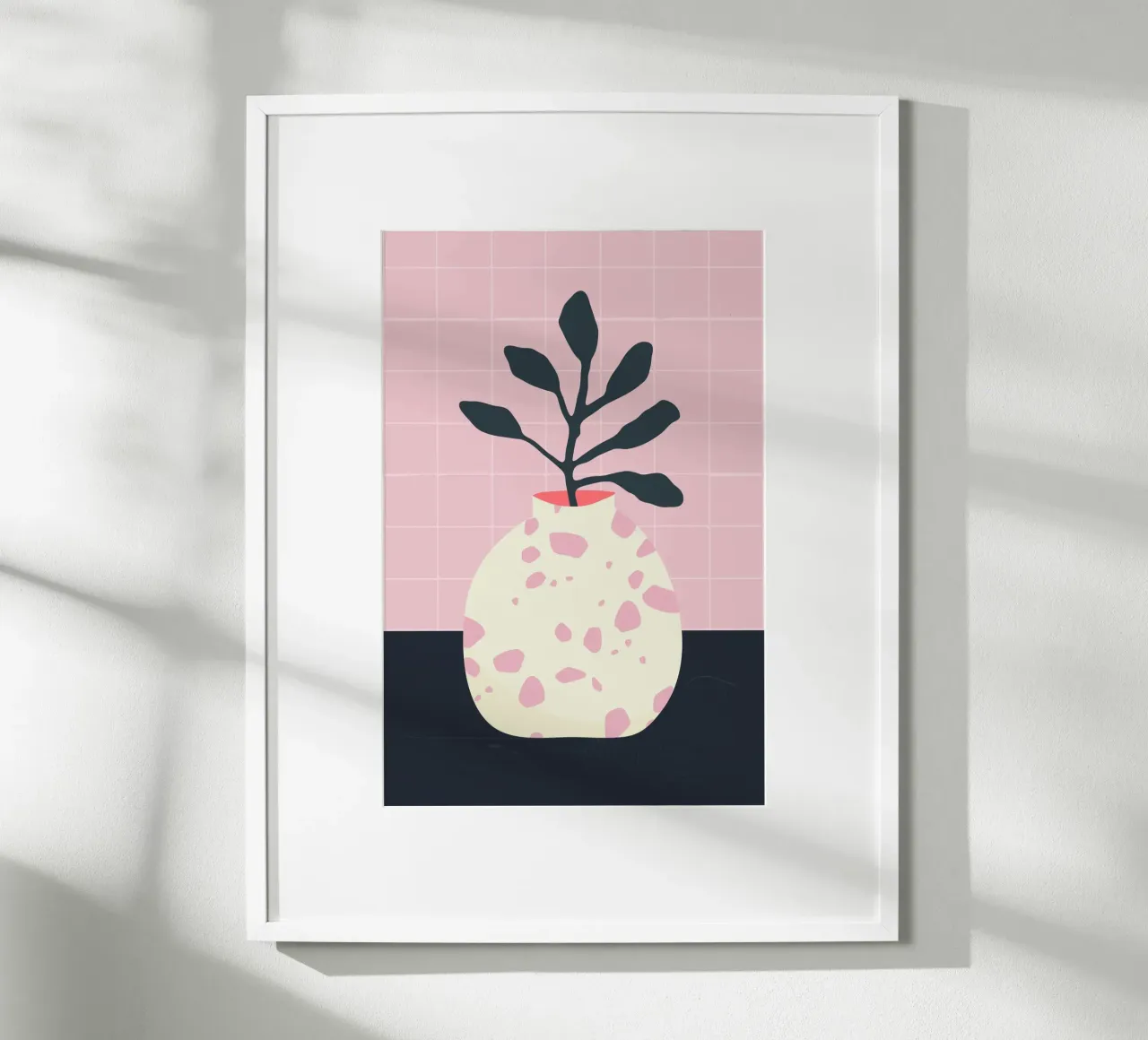 vase terrazzo rose poster con telaio in alluminio da STUDIO 4H37