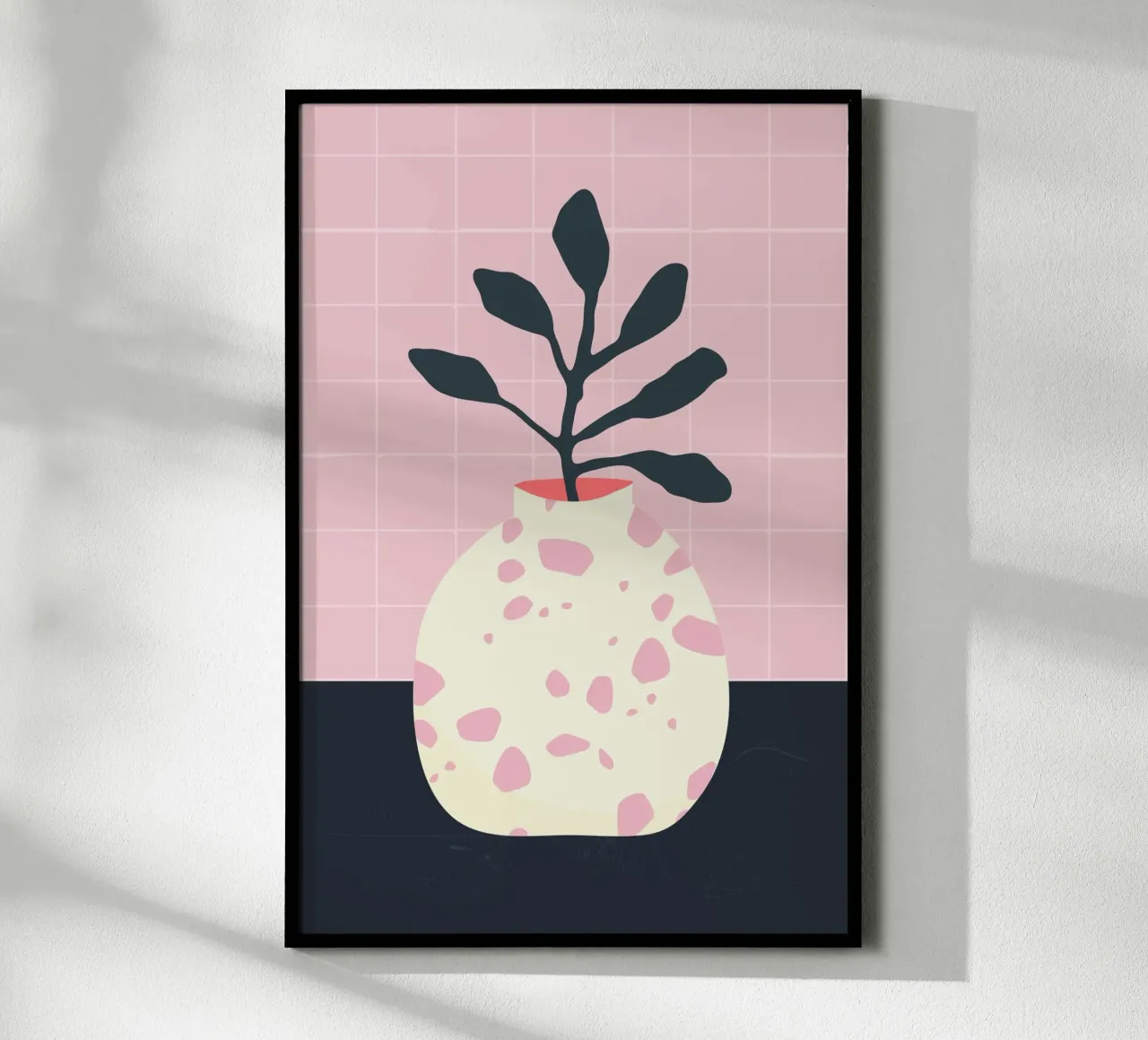 vase terrazzo rose poster con telaio in alluminio da STUDIO 4H37