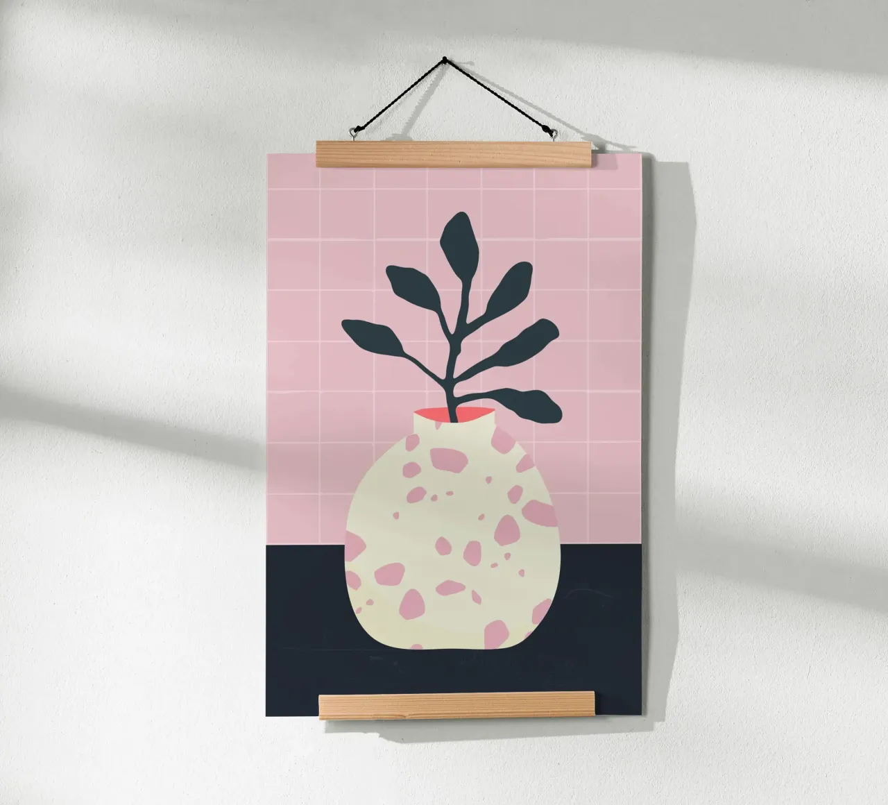 vase terrazzo rose poster con telaio in alluminio da STUDIO 4H37