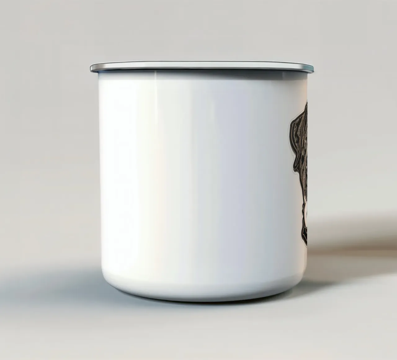 Cane di legno nero tazza in smalto da Motivate-Today