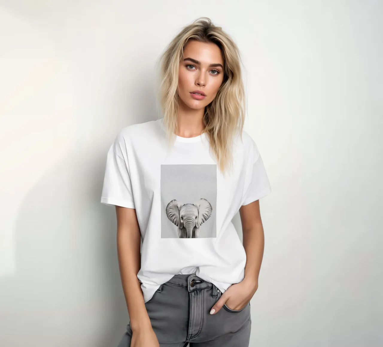 Lili cute baby elephant t-shirt by Carinaprint