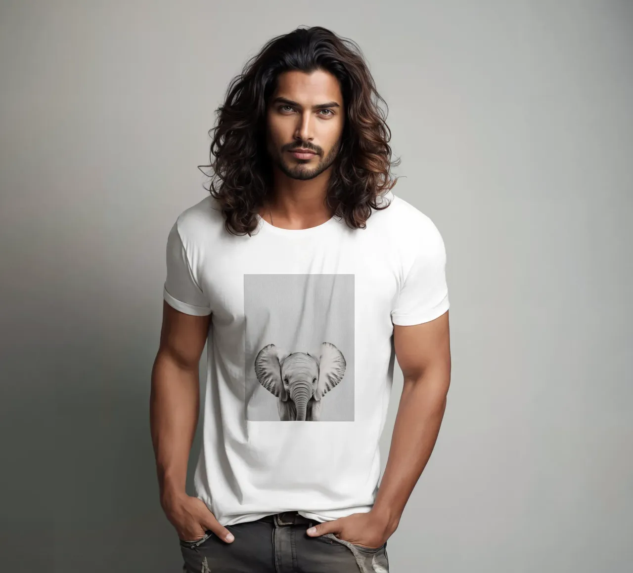 Lili cute baby elephant t-shirt by Carinaprint