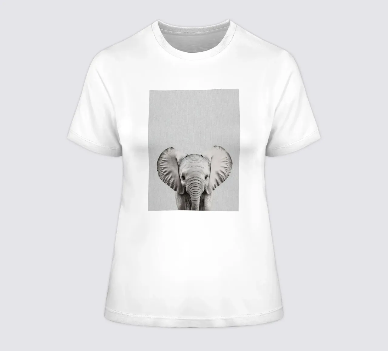 Lili cute baby elephant women's fitted t-shirt by Carinaprint