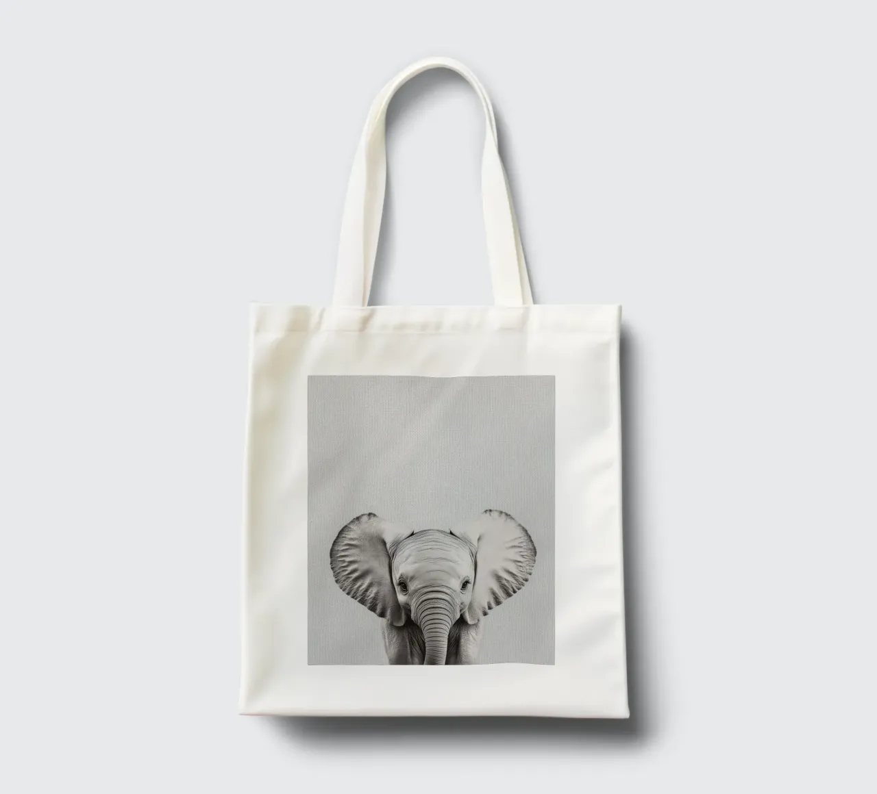 Lili cute baby elephant tote bag by Carinaprint