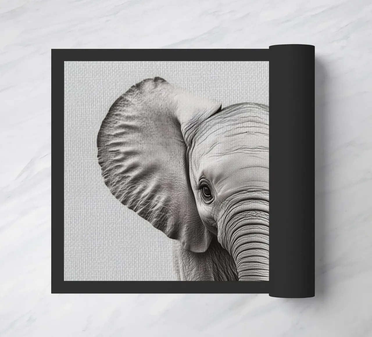 Lili cute baby elephant doormat by Carinaprint