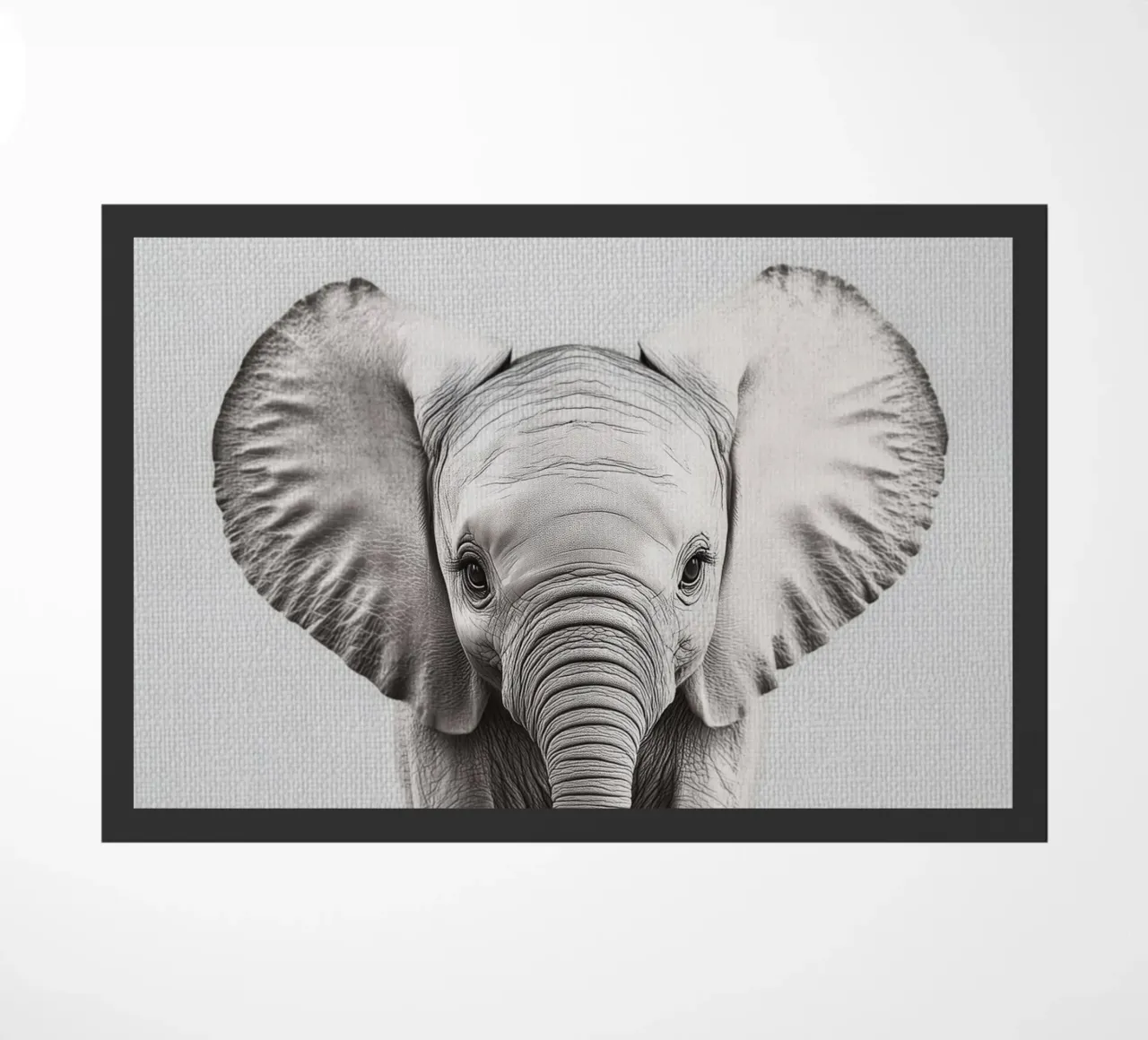 Lili cute baby elephant doormat by Carinaprint